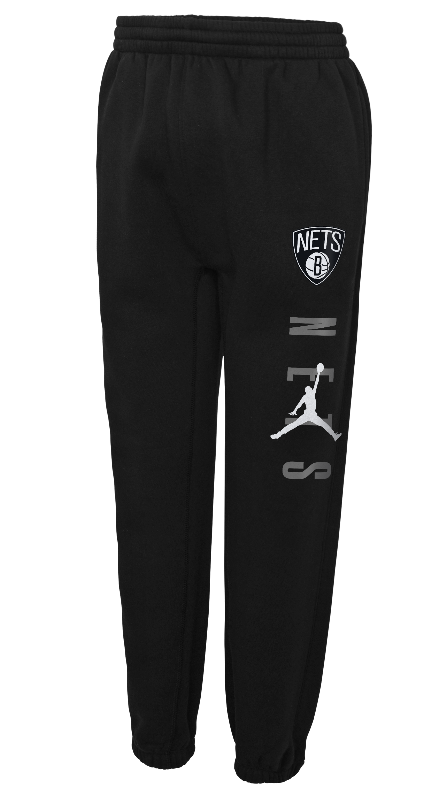 Jordan Brooklyn Nets Fleece Statement Kids Pant 'Black'