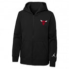 Jordan Chicago Bulls Zipped Kids Hoodie 'Black'